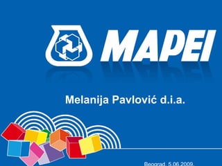 Beograd, 5.06.2009. Melanija Pavlovi ć d.i.a. 