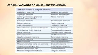SPECIAL VARIANTS OF MALIGNANT MELANOMA
 