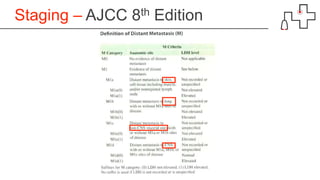 Staging – AJCC 8th Edition
 