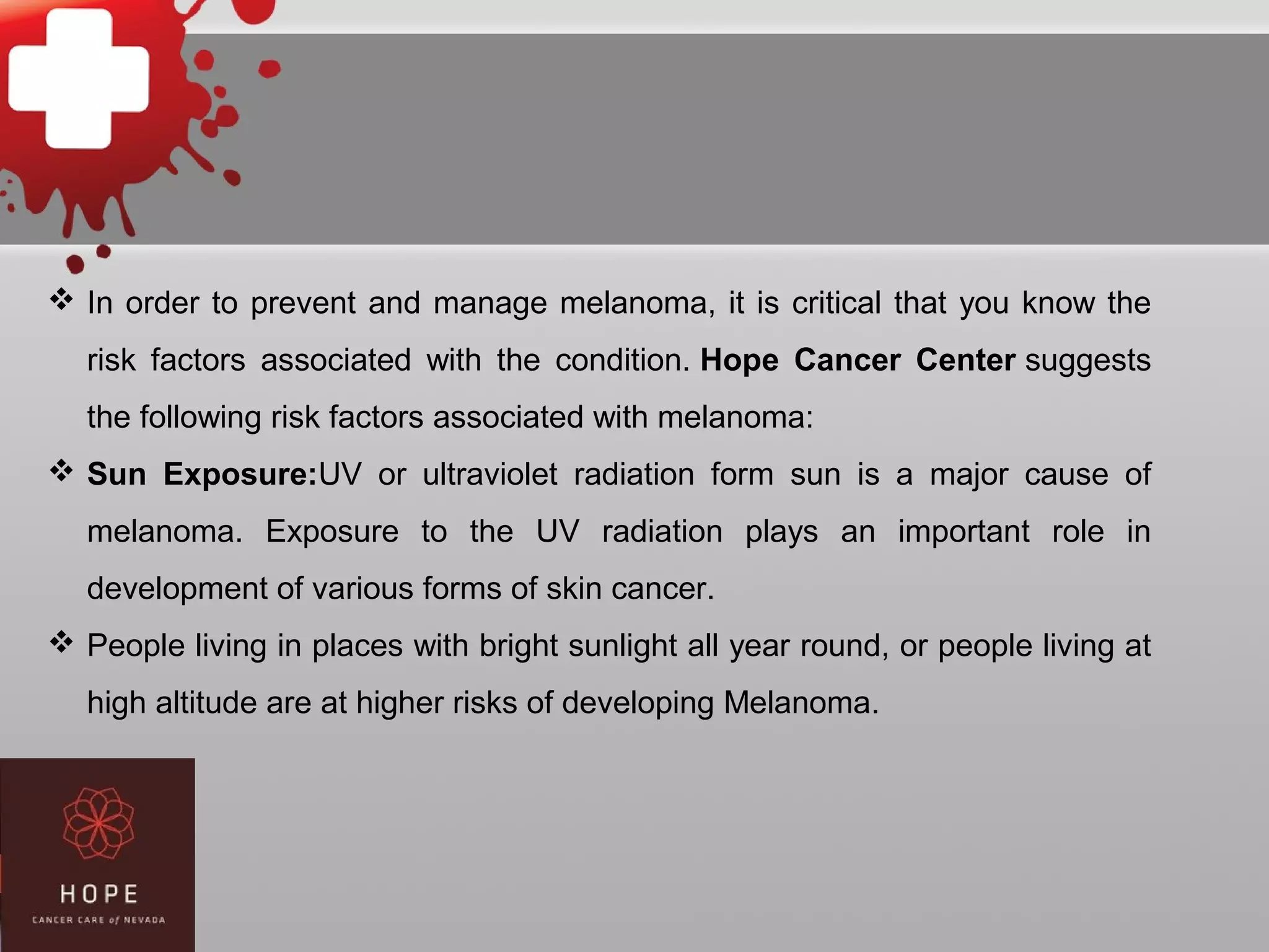 Melanoma risk factors | PPT