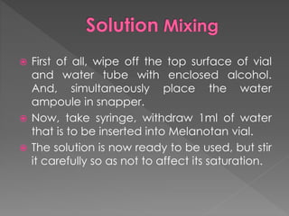 Melanotan tanning injections | PPTX