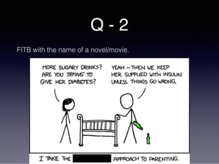 Q - 2
FITB with the name of a novel/movie.
 