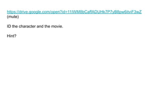 https://drive.google.com/open?id=11IWM8bCaffADUHk7P7yB8pw6itviF3wZ
(mute)
ID the character and the movie.
Hint?
 