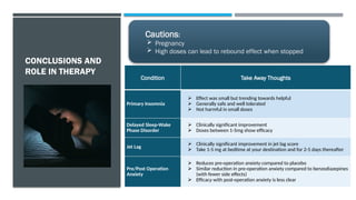 Role of Melatonin in the management of Sleep.pptx