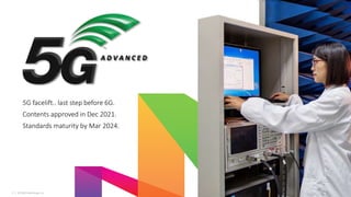 © 2022 CommScope, Inc.
3
5G facelift.. last step before 6G.
Contents approved in Dec 2021.
Standards maturity by Mar 2024.
A D V A N C E D
 
