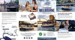 Yarra River Skippered Cruises and Private Boat Charter