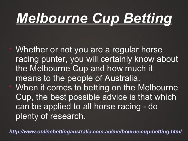 How to place a bet on the Melbourne Cup?