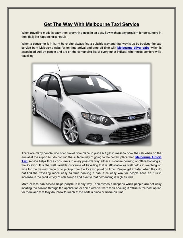Melbourne Silver Cabs Melbourne Airport Taxi