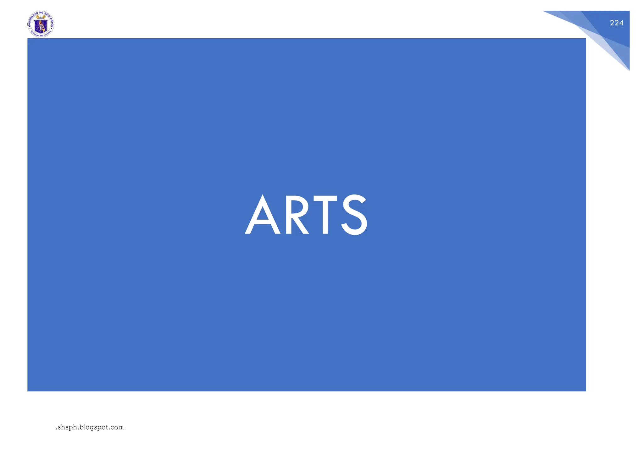 224
ARTS
www.shsph.blogspot.com
 