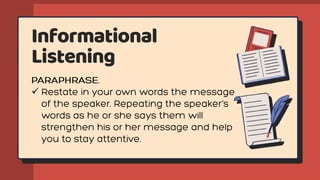 Informational
Listening
