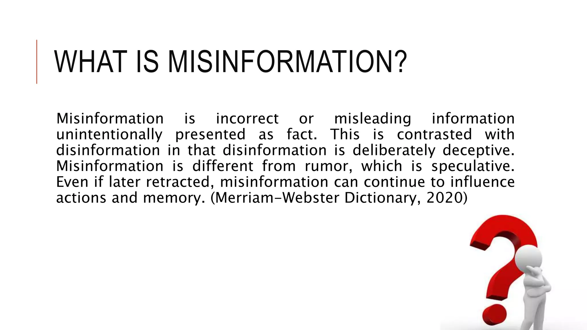 Avoiding Misinformation | PPT