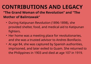 Melchora Aquino de Ramos aka Tandang Sora | PPTX