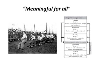 “Meaningful for all”
 