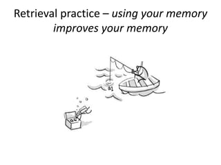 Retrieval practice – using your memory
improves your memory
 