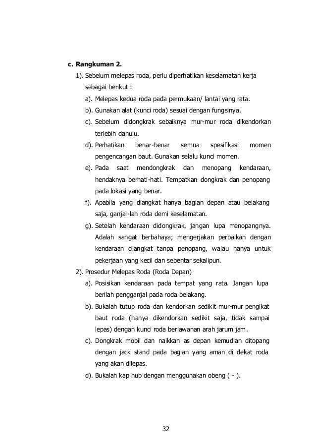 melepas memasang dan menyetel roda melepas memasang dan menyetel roda