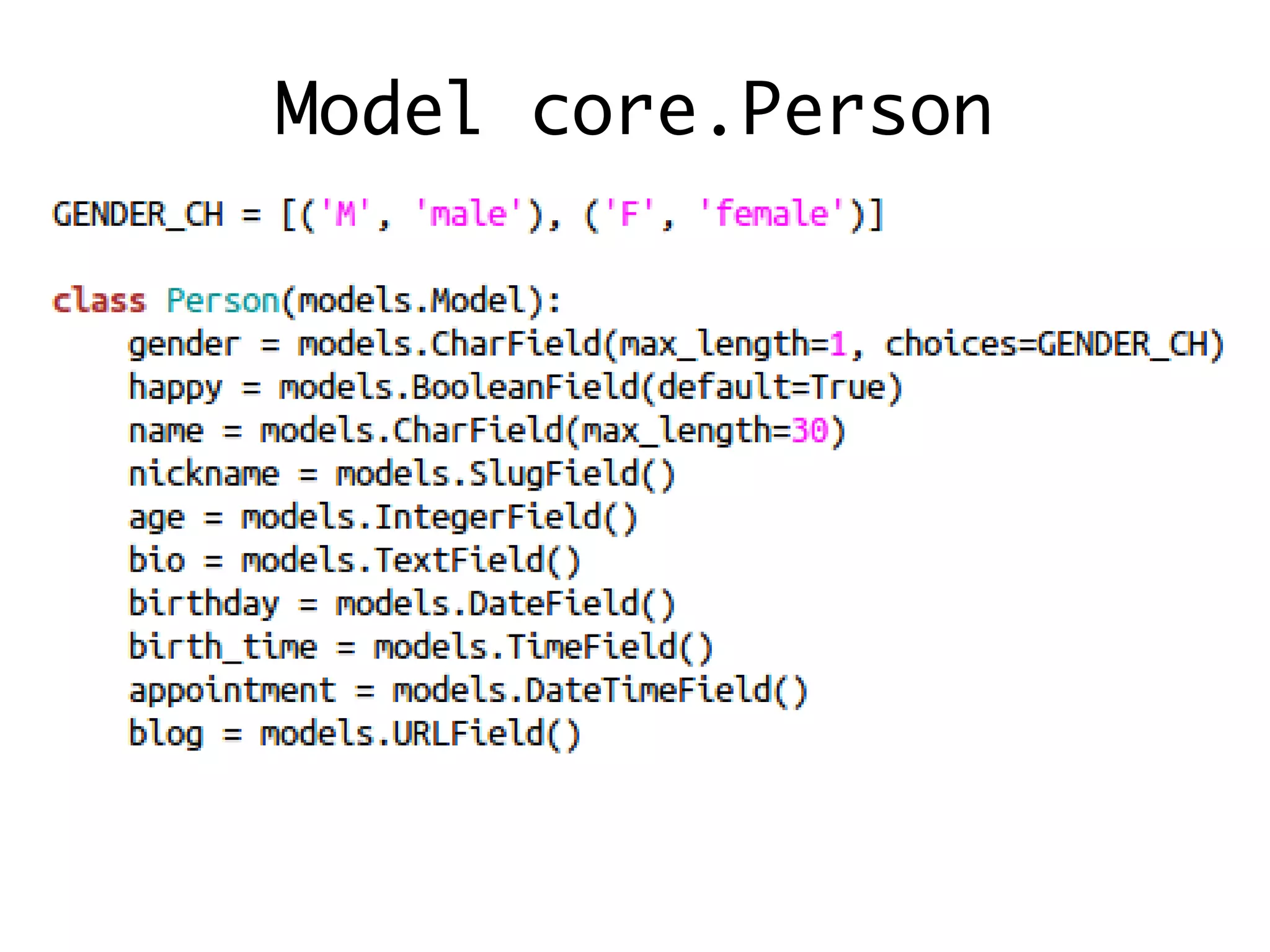 Model core.Person
 