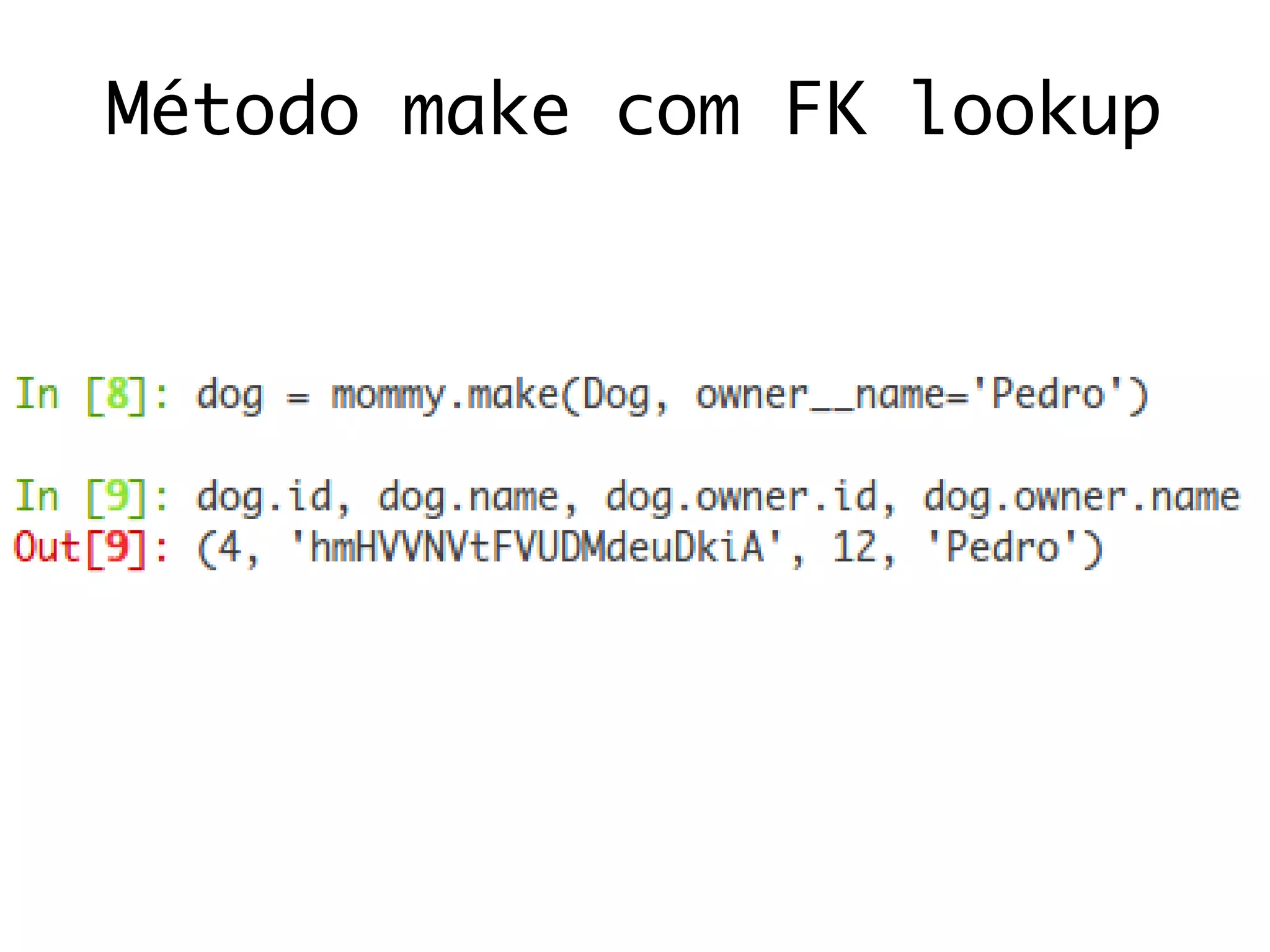 Método make com FK lookup
 