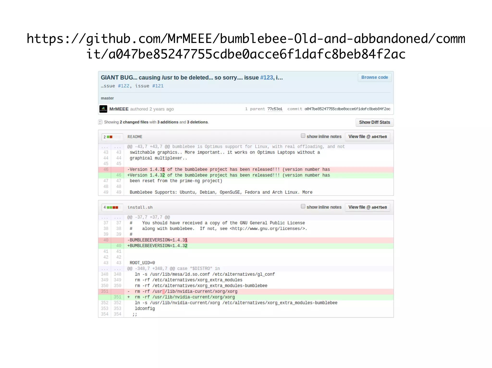 https://github.com/MrMEEE/bumblebee-Old-and-abbandoned/comm
it/a047be85247755cdbe0acce6f1dafc8beb84f2ac
 