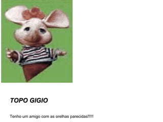 TOPO GIGIO Tenho um amigo com as orelhas parecidas!!!!! 
