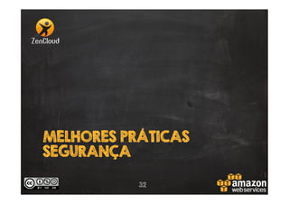 MELHORES PRÁTICAS
SEGURANÇA
32

 
