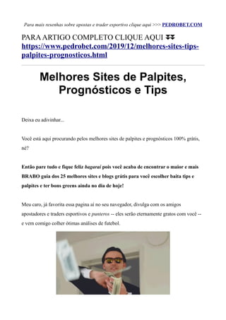 Rafael Palpites & Dicas