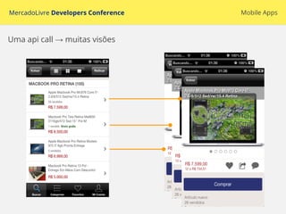 MercadoLivre Developers Conference Mobile Apps
Uma api call → muitas visões
 