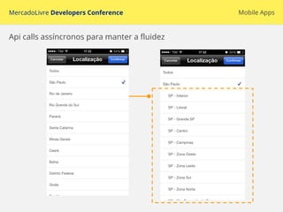 MercadoLivre Developers Conference Mobile Apps
Api calls assíncronos para manter a fluidez
 
