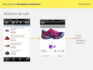 MercadoLivre Developers Conference Mobile Apps
Múltiplos api calls
Search
Items
Categories
Variations
 