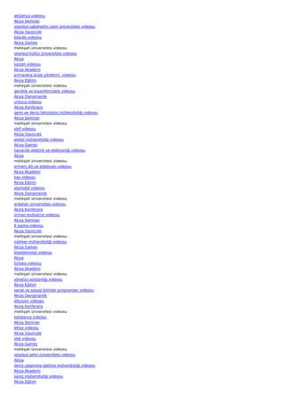 Meliksah universitesi-videosu