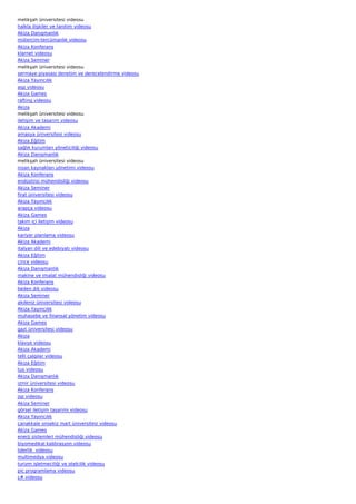 Meliksah universitesi-videosu