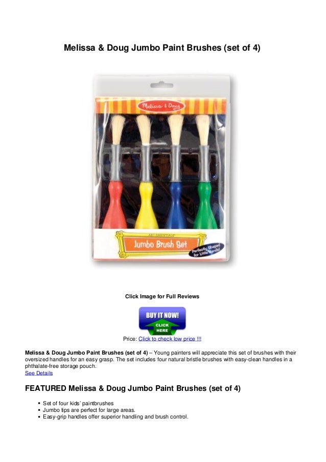 melissa and doug jumbo paint brushes