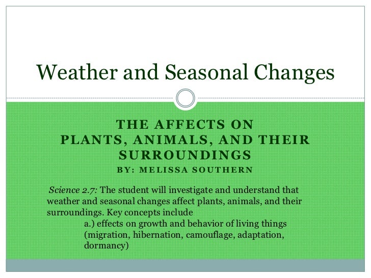 Melissa southern weather and seasonal changes