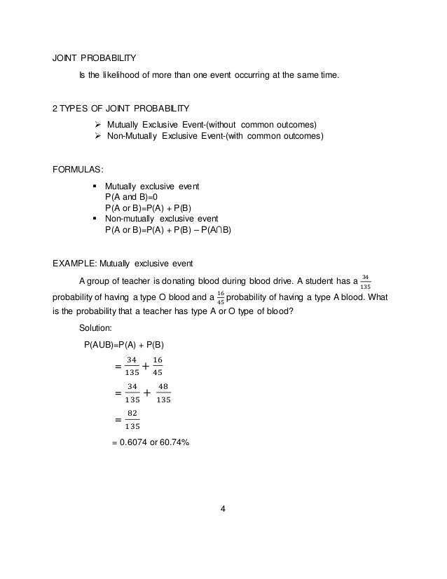 types of probability