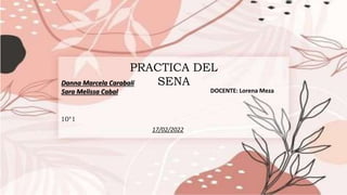 PRACTICA DEL
SENA
Danna Marcela Carabalí
Sara Melissa Cabal
10°1
DOCENTE: Lorena Meza
17/02/2022
 