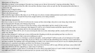 What genre is it? Rom-Com 
Who/what is it about? A love pentagon (5 people) one woman can not choose between her 4 ongoing...