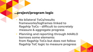 Monitoring and Evaluation conceptual frameworks and Management Information Systems at various levels