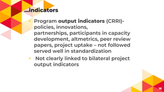 Monitoring and Evaluation conceptual frameworks and Management Information Systems at various levels