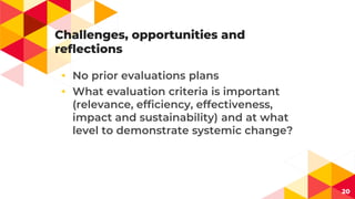 Monitoring and Evaluation conceptual frameworks and Management Information Systems at various levels