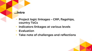 Monitoring and Evaluation conceptual frameworks and Management Information Systems at various levels