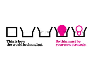 This is how              So this must be
the world is changing.   your new strategy.
 