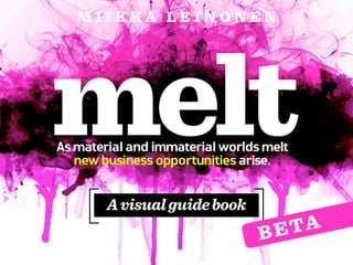 MIIKKA LEINONEN




As material and immaterial worlds melt
   new business opportunities arise.


        A visual guide book
                                 BE TA
 