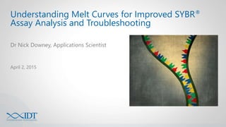 Understanding Melt Curves for Improved SYBR®
Assay Analysis and Troubleshooting
April 2, 2015
Dr Nick Downey, Applications Scientist
 