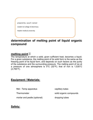 Melting point | DOCX