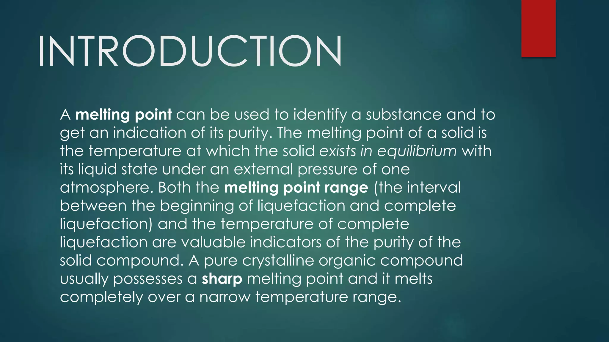 Melting Point determination Acetanilide, Benzoic Acid and Salicylic