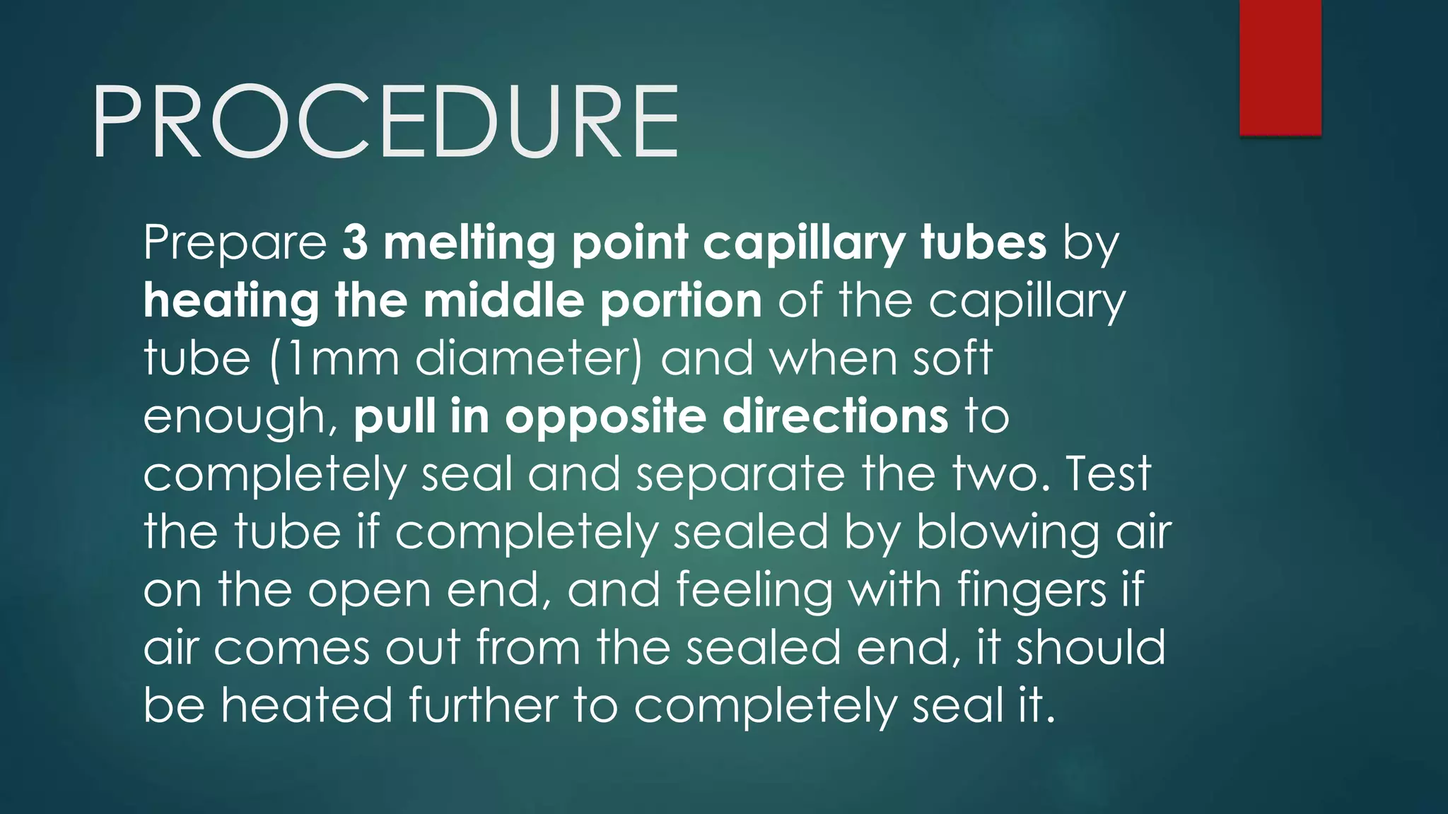Melting Point determination Acetanilide, Benzoic Acid and Salicylic