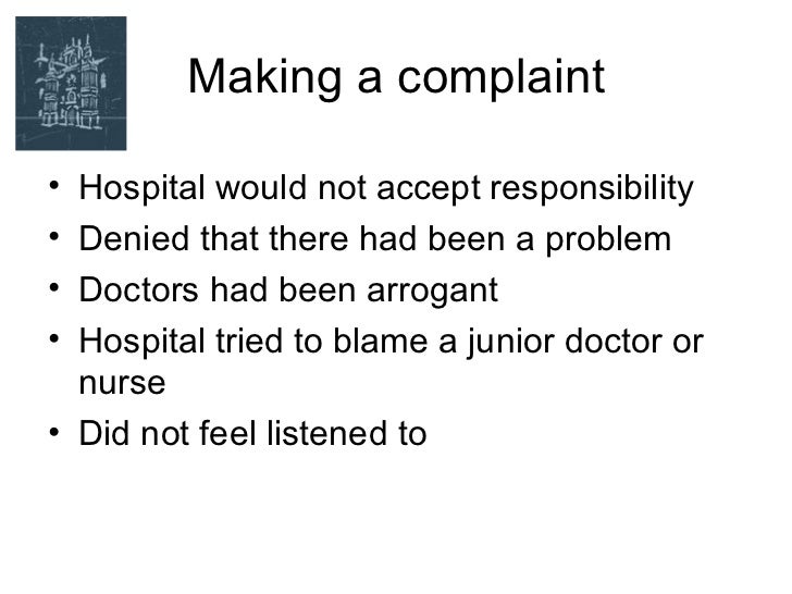 "They wouldn't listen...". Why do patients sue doctors?