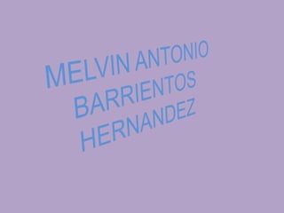 MELVIN ANTONIO BARRIENTOS HERNANDEZ 