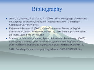 English as an International Language in Japan | PPTX