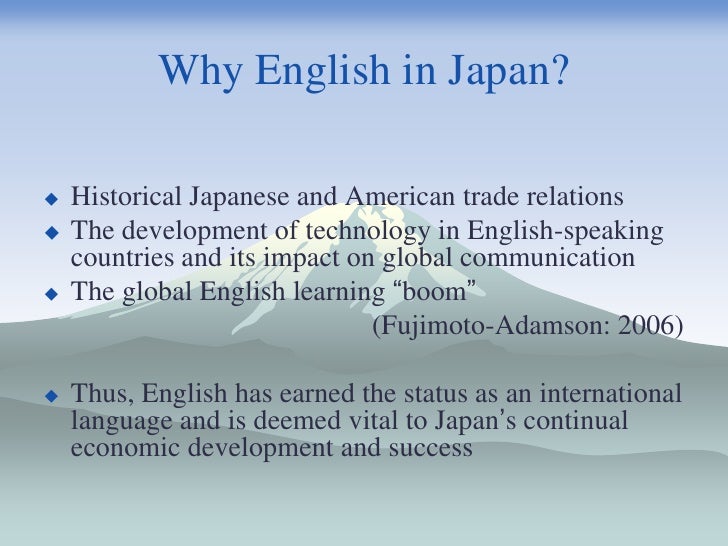 English as an International Language in Japan