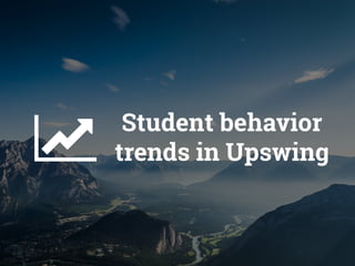 Student behavior
trends in Upswing
 